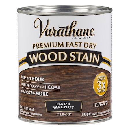Rust-Oleum 1 Qt Dark Walnut Varathane Premium Fast Dry Wood Stain 262006